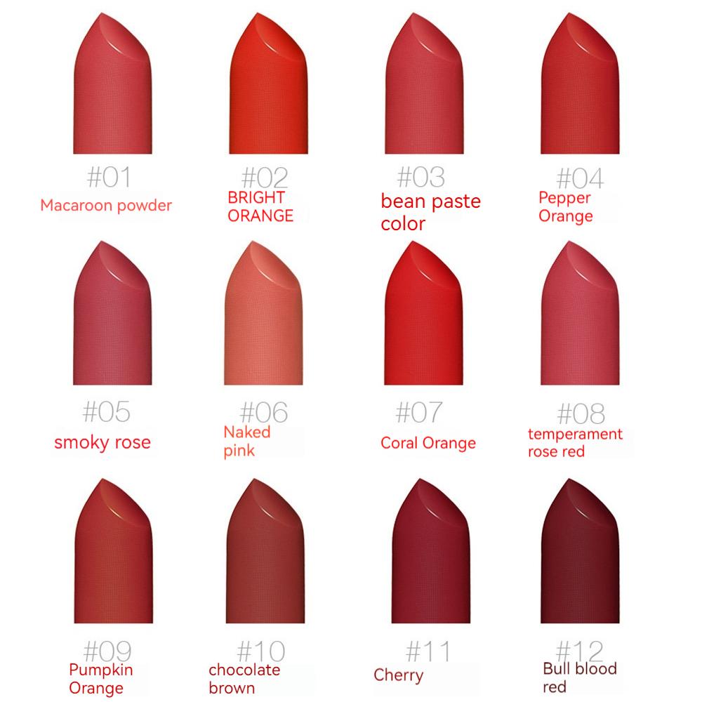 Matte velvet lipstick long-lasting moisturizing oxblood color lipstick makeup factory oem customized