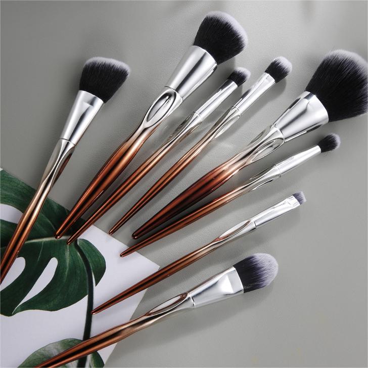 Makeup Brushes Picasso Set with Fingers Fluted Skin-Friendly Electroplating Portable Beauty Tools